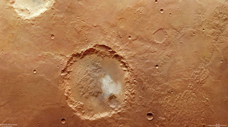 a clickable image link to the hi-res image of Margaritifer Terra and Erythraeum Chaos on Mars, leading directly to the ESA website page